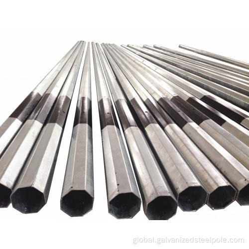 Octagonal Steel Pole 9M Galvanized Distribution Electrical Metallic Sheet Poles Factory